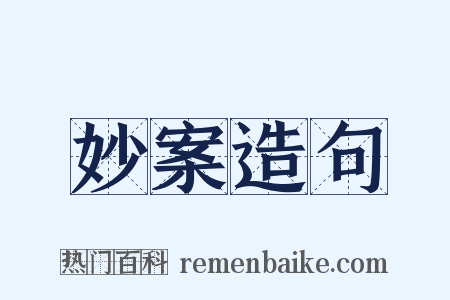 妙案造句是什么意思的图片